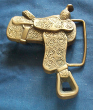 2# BBB Baron belt buckle 6120 Saddle Cowboy Western Solid brass 1979. Heavy.