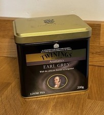 Twinings Earl Grey Tea Empty loose leaf  Tin Caddy 250 gram vintage collectible 