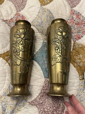 Japanese Brass Vases Meiji