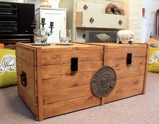 Wooden chest trunk large - ,