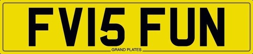 Initials number plate fv15 - fv,