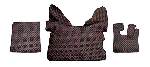 Black with red eco - black, leather