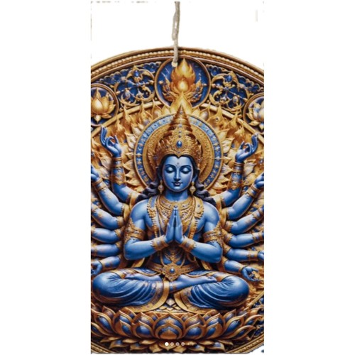 Round buddha metal - round, wall