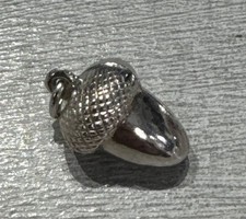 925 Sterling Silver 3D Acorn Autumn Nut Charm Pendant