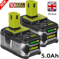 2X 18V 5.0Ah Genuine Lithium Battery For Ryobi P108 ONE+ Plus RB18L40 RB18L50