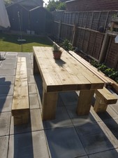 Railway sleeper table. GET