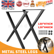 2x Industrial Steel Table Legs