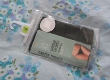M&S Pure Cotton 4 Pairs GARTER THONGS Knickers Size 12 Black