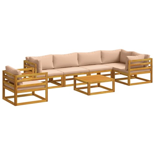 Sofa set natural solid acacia - solid,