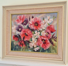 Original Oil Painting, Pink