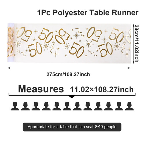 Happy birthday table runner - happy, 50