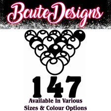 SNOOKER 147 VINYL DECAL