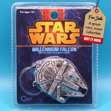 Star Wars Millennium Falcon Pewter Keychain QMX Caliber Metalworks 2015 Keyring