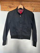 MERC LONDON CLASSIC TARTAN LINED MARY HARRINGTON JACKET BLACK FUNNEL NECK UK XS