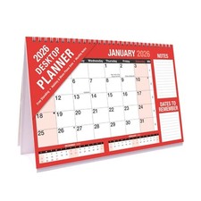Desktop Planner 2026 Freestanding Monthly Calendar With Notes & Reminder Dates