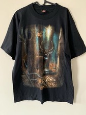 Rock Eagle Vintage 90s NEW Deadstock T Shirt Large 22” Pit Single Stitch Deer