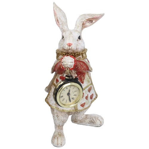 White rabbit with - white, clock