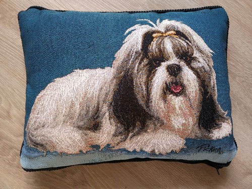 Tapestry dog cushion - dog, cover