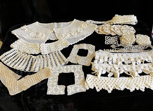 Lot antique handmade - handmade, lace