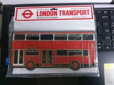 Silhouette Plaque Of London Double Decker - Route 16 Cricklewood Garage c1980