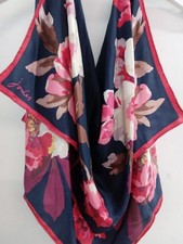 Joules Floral scarf Pink Navy