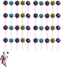 40 Pcs Garden Windmills & Pinwheels – Colorful Kids Outdoor Decorations for Yard