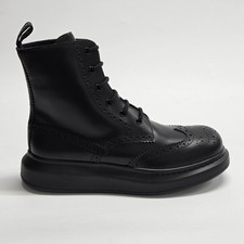 Alexander McQueen Hybrid Chelsea Lace Boot Black 586199WHX511000 EU42 UK8