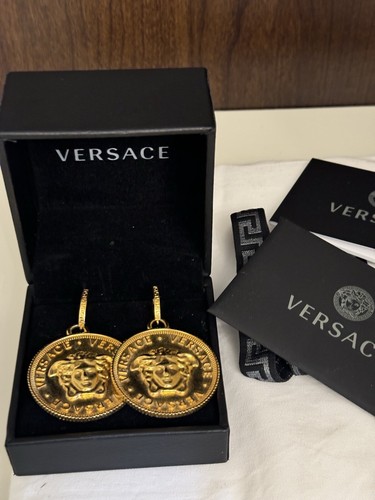 Versace medusa coin earrings - medusa,