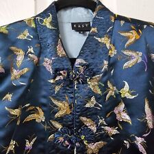 EAST Black Satin Cheongsam Qipao Embroidered Oriental Evening Occasion Jacket 14