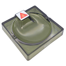 Vintage Bass Beer Ashtray, Rare Smoky Glass, Retro Pub Beer Garden Ashtray Decor