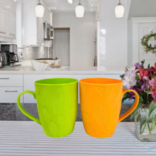 2 Pcs Plastic MUGS with Handle