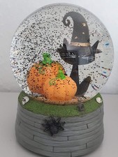 TK Maxx Homesense Snow Globe Ornament Halloween Black Cat And Pumpkins