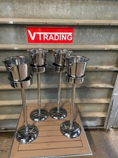 4x Stainless Steel Wine