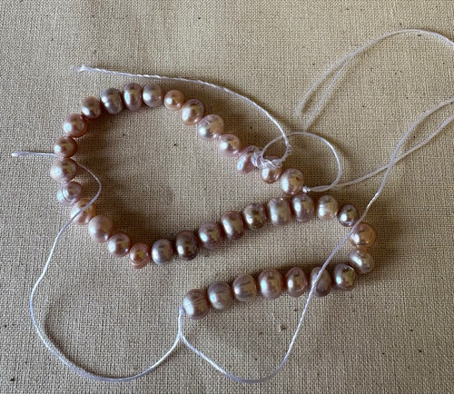 Purple round pearl beads - purple,