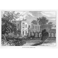 Sir Edwin Landseer's House - Antique Print 1874