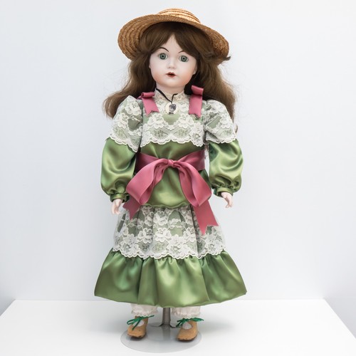 Porcelain doll with - porcelain,