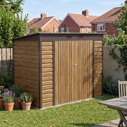 8x4ft metal garden shed - 8x4ft,