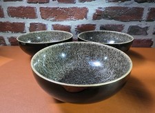 3 Denby Praline Noir Cereal Bowls