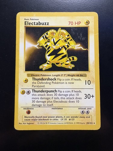Electabuzz base set - base, shadowless