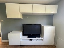 IKEA Besta White Gloss TV and