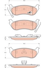 REAR BRAKE PAD SET DISC BRAKE FITS: JEEP WRANGLER / TJ II 4.0/2.4/4.0 RUBICON