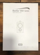 B&W Bowers Wilkins Nautilus 805 Speaker Owners / User Manual *Original*