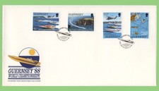 Guernsey 1988 Speedboat Championship set on Post office First Day Cover
