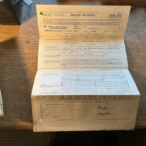 1930 estate duty - 1930, documents