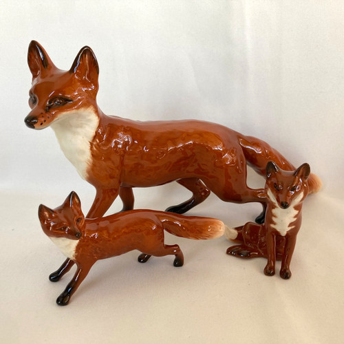 Beswick vintage fox figurines - fox,