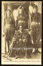 1905 Overami King Of Benin In Leg Irons Being Taken To Calabar Nigeria Postcard
