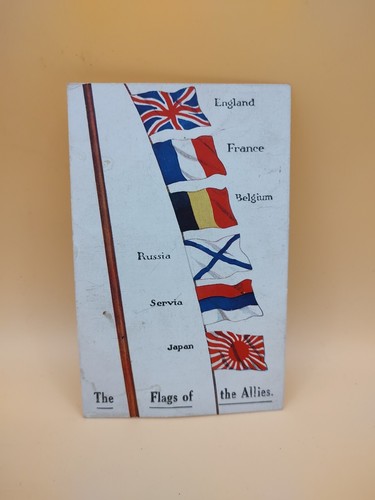 Military postcard ww1 flags - ,