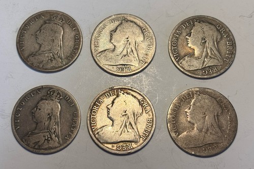 Half crown collection - half, (x6)