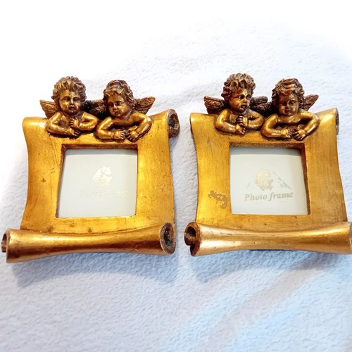 Vintage gold cherub - gold, angel