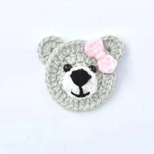Crochet teddy bear applique 1 - crochet,